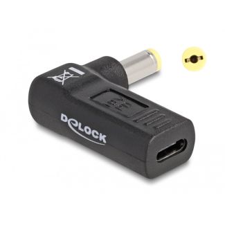 DeLOCK Adapter for Laptop Charging Cable USB Type-C female to Acer 5.5 x 1.7 mm male 90° angled
