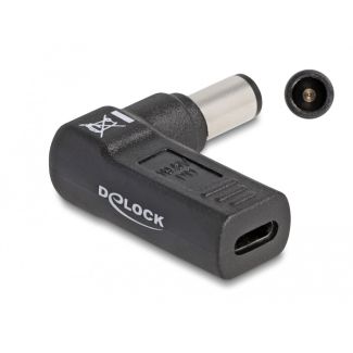 DeLOCK Adapter for Laptop Charging Cable USB Type-C female to Dell 7.4 x 5.0 mm male 90° angled