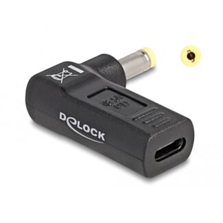 DeLOCK Adattatore per portatile Cavo di ricarica USB Type-C femmina per HP 4,8 x 1,7 mm maschio 90° angolato