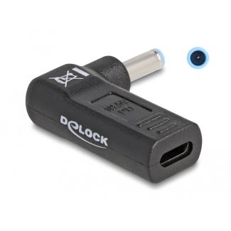 DeLOCK Adapter for Laptop Charging Cable USB Type-C female to HP 4.5 x 3.0 mm male 90° angled