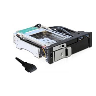 DeLOCK 47209 pannello drive bay 13,3 cm (5.25") condotto I/O Nero