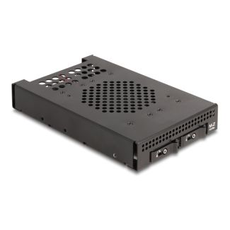 DeLOCK Rack mobile da 3.5″ per 2 x M.2 NVMe SSD con connettore Slim SAS SFF-8654