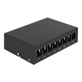 DeLOCK Keystone Patch Panel 8 Port black