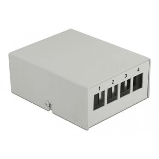 DeLOCK Keystone Patch Panel 4 Port grey
