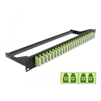 DeLOCK 19″ Fibre Patch Panel 24 port LC Quad limegreen