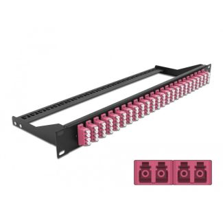 DeLOCK 19″ Fibre Patch Panel 24 port LC Quad violet