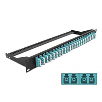 DeLOCK Pannello patch in fibra da 19″ a 24 porte LC Quad azzurro