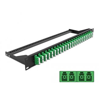 DeLOCK Pannello patch in fibra da 19″ a 24 porte LC Quad verde