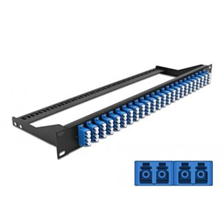 DeLOCK Pannello patch in fibra da 19″ a 24 porte LC Quad blu