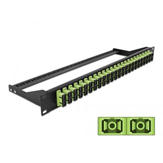 DeLOCK Pannello patch in fibra da 19″ a 24 porte SC Duplex verde acido