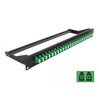DeLOCK Pannello patch in fibra da 19″ a 24 porte LC Duplex verde