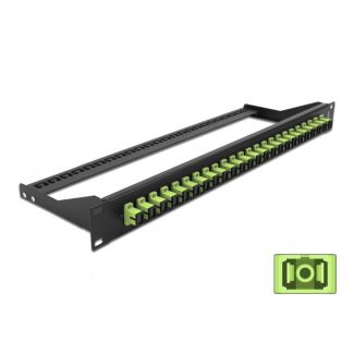 DeLOCK 19″ Fibre Patch Panel 24 port SC Simplex limegreen