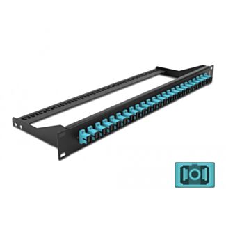 DeLOCK Pannello patch in fibra da 19″ a 24 porte SC Simplex azzurro