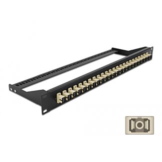 DeLOCK Pannello patch in fibra da 19″ a 24 porte SC Simplex beige