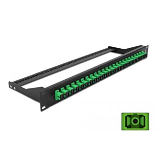DeLOCK Pannello patch in fibra da 19″ a 24 porte SC Simplex verde