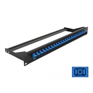 DeLOCK Pannello patch in fibra da 19″ a 24 porte SC Simplex blu