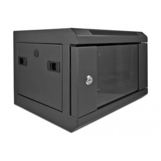 DeLOCK Armadio di rete da 10″ con anta in vetro 4U nero