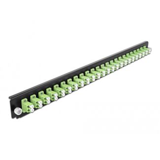 DeLOCK Scatola di giunzione da 19″ Pannello frontale da 24 porte LC Duplex verde acido