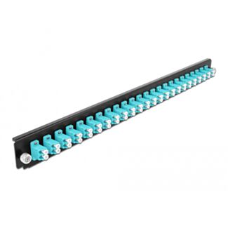 DeLOCK Scatola di giunzione da 19″ Pannello frontale da 24 porte LC Duplex azzurro