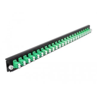 DeLOCK 19″ Splice Box Front Panel 24 port LC Duplex green