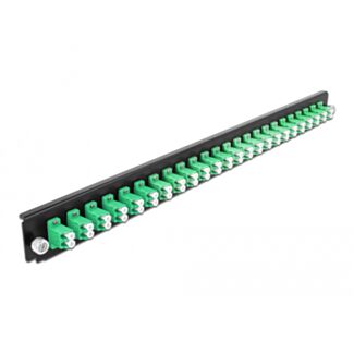 DeLOCK Scatola di giunzione da 19″ Pannello frontale da 24 porte LC Duplex verde