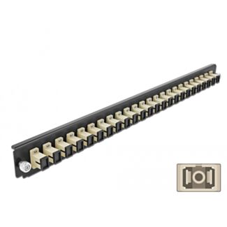 DeLOCK Scatola di giunzione da 19″ Pannello frontale da 24 porte SC Simplex beige