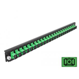 DeLOCK Scatola di giunzione da 19″ Pannello frontale da 24 porte SC Simplex verde