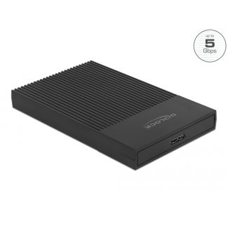 DeLOCK Custodia esterna per HDD / SSD SATA da 2.5″ con SuperSpeed USB Tipo Micro-B femmina - senza utensili