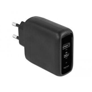 DeLOCK Caricabatterie USB Type-C PD 3.0 e USB Tipo-A con 20 W + 12 W