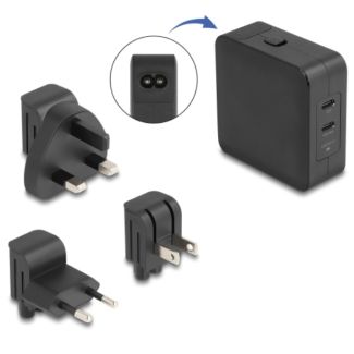 DeLOCK 41443 Caricabatterie per dispositivi mobili Universale Nero AC Interno