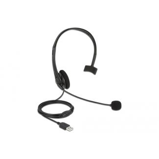 DeLOCK Auricolare mono USB con controllo del volume per PC e portatile - Ultra leggere