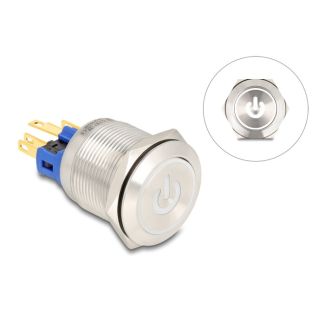 DeLOCK 22051 push-button panel Silver