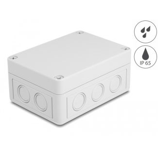DeLOCK Installation housing with cable entries 130 x 93 x 57 mm grey