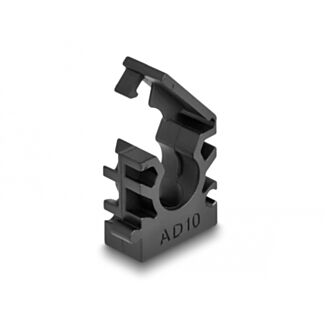 DeLOCK Portacavi con clip di bloccaggio 10 mm 8 pezzi nero