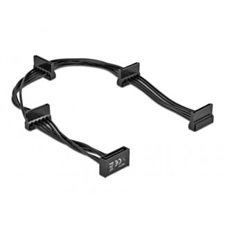 DeLOCK Cavo di alimentazione SATA a 15 pin maschio > 4 x SATA a 15 pin femmina da 40 cm nero