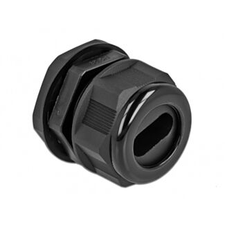 DeLOCK Pressacavo PG29 per cavo piatto nero 2 pezzi