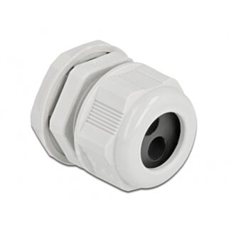 DeLOCK Pressacavo PG21 per cavo tondo con due entrate cavi grigio 2 pezzi