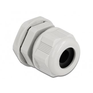 DeLOCK Cable Gland PG16 for round cable grey 2 pieces