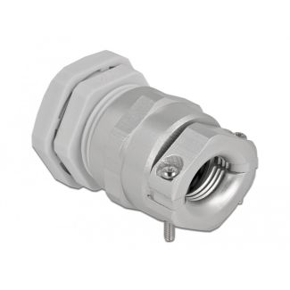 DeLOCK Cable Gland PG21 with strain relief and bending protection grey