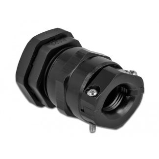 DeLOCK Cable Gland PG21 with strain relief and bending protection black