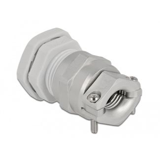 DeLOCK Cable Gland PG16 with strain relief and bending protection grey
