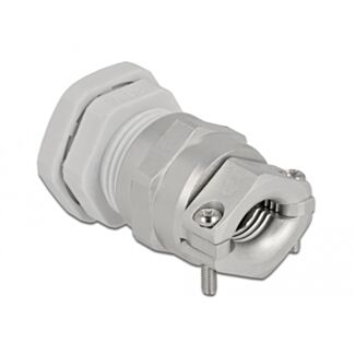DeLOCK Pressacavo PG16 con scarico della trazione e protezione contro le piegature grigio