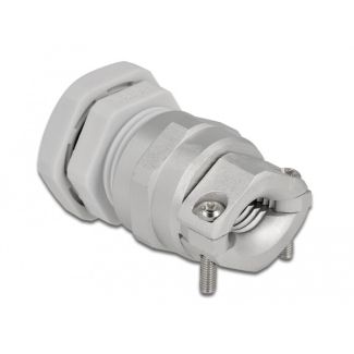 DeLOCK Cable Gland PG13.5 with strain relief and bending protection grey