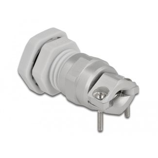 DeLOCK Cable Gland PG9 with strain relief and bending protection grey
