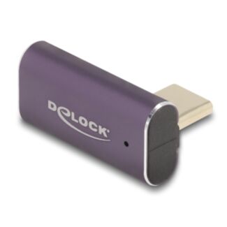 DeLOCK USB Adattatore 40 Gbps USB Type-C PD 3.1 240 W maschio per femmina con angolazione di rotazione sinistra / destra 8K 60 Hz metallo