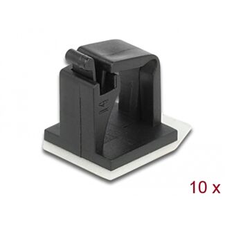 DeLOCK Portacavo con clip di bloccaggio autoadesiva nero 10 pezzi