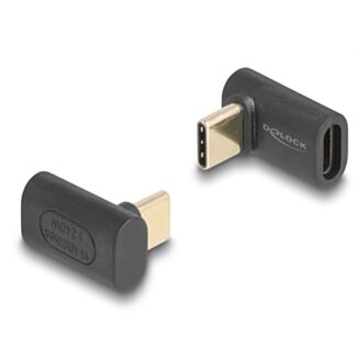 DeLOCK USB Adattatore 40 Gbps USB Type-C PD 3.1 240 W maschio per femmina con angola 8K 60 Hz