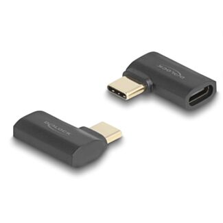 DeLOCK USB Adattatore 40 Gbps USB Type-C PD 3.1 240 W maschio per femmina con angolazione sinistra / destra 8K 60 Hz