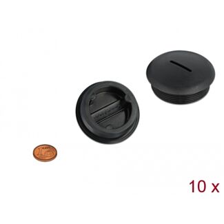 DeLOCK Tappo ermetico M40 x 1,5 nero 10 pezzi