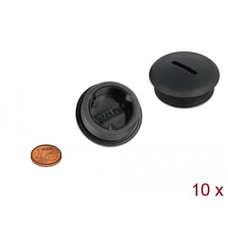 DeLOCK Tappo ermetico M32 x 1,5 nero 10 pezzi